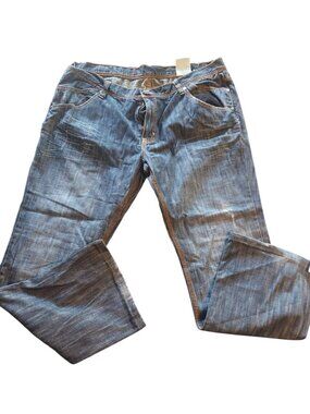 Mens Size 42 Blac Label Union Jack Denim Jeans With Decorative Back Pockets 1519